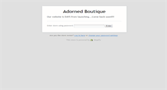 Desktop Screenshot of adornedboutique.com